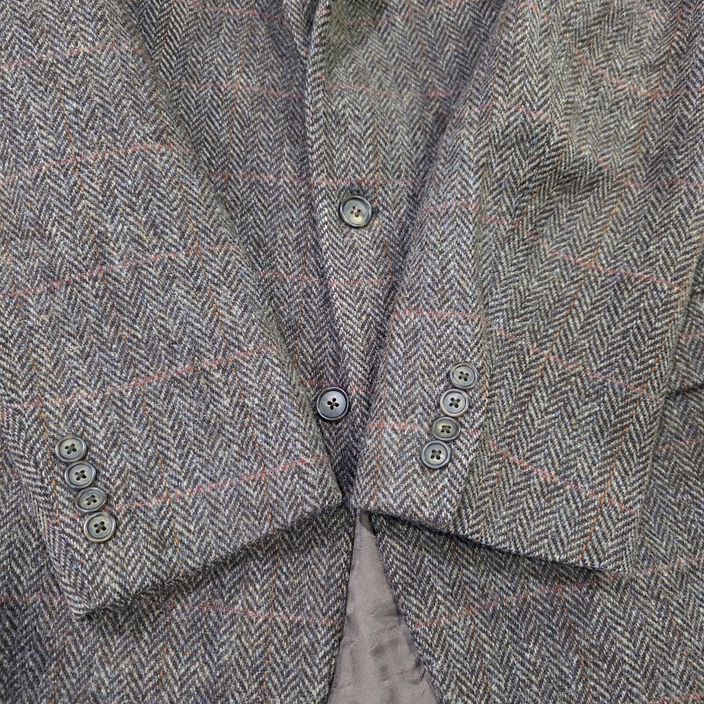 Brooks Brothers 1818 HARRIS TWEED Wool Madison Fit Multi Plaid Sports Coat. 45L - Picture 6 of 14